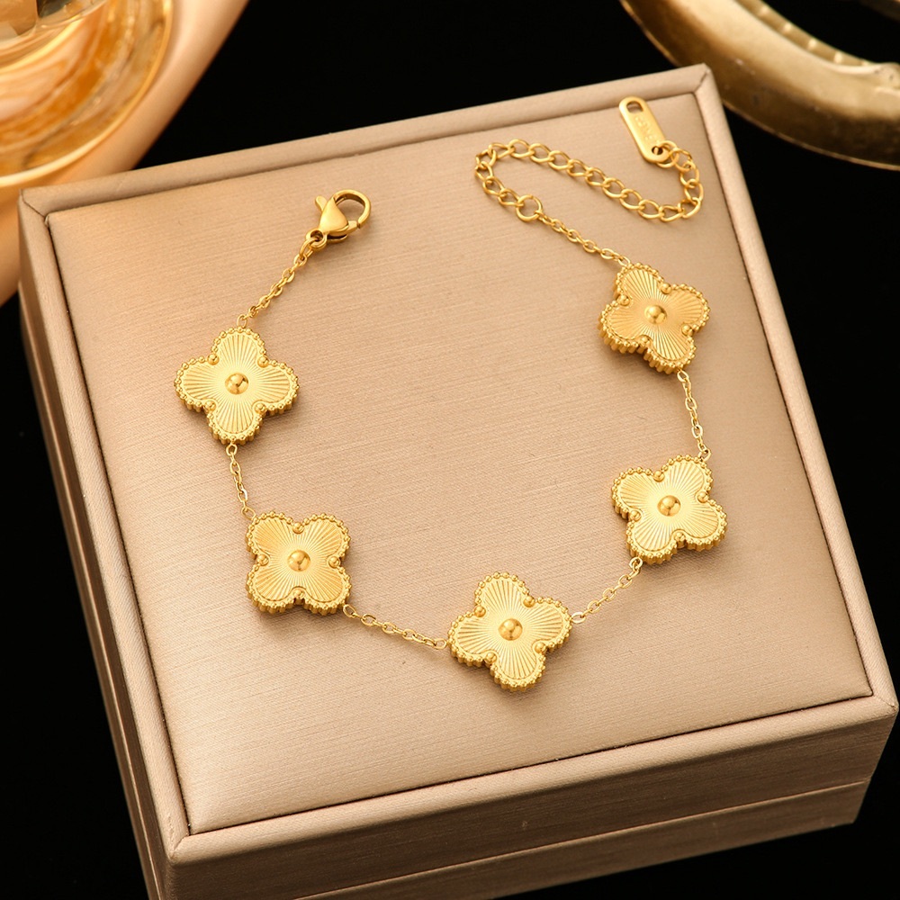 24K Gold Floral Bracelet*Vintage Jewelry - Picture 6 of 6